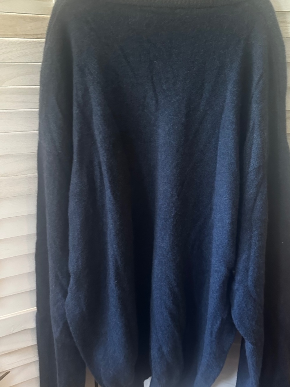 Club Room Men’s Cashmere Sweater – Size L – Navy Blue